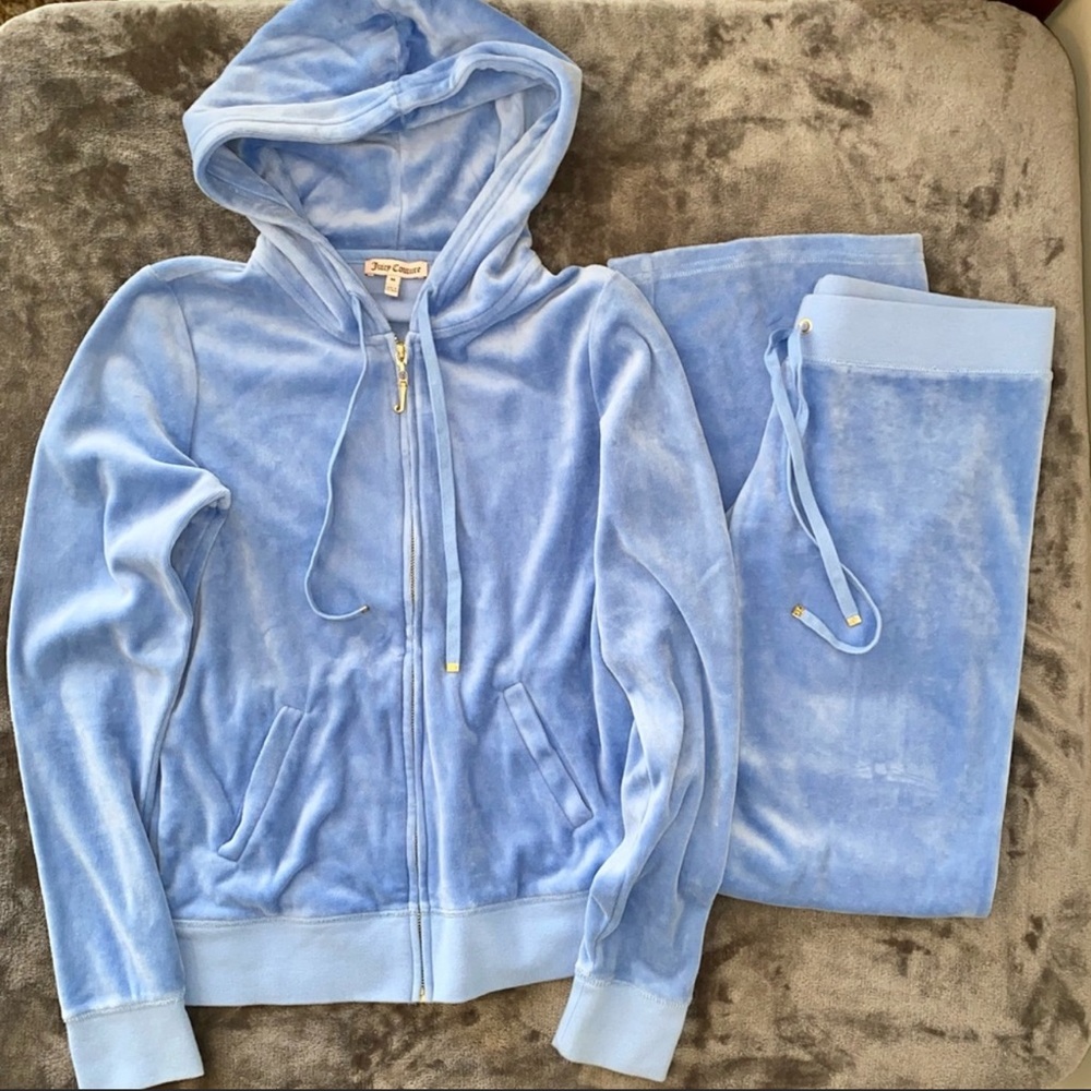 Juicy Blue Velour Tracksuit
